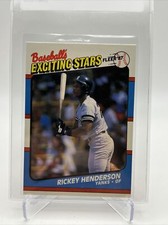 1987 Fleer Baseball's Exciting Stars Rickey Henderson #24 Mint FREE SHIPPING