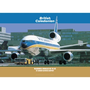 British Caledonian DC-10-30 Art Print - London Gatwick - Multi Sizes WB - Picture 1 of 4