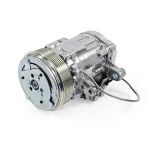 Chrome Aluminum Sanden SD-7 Style Serpentine A/C Compressor - Picture 1 of 2