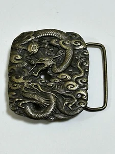Vintage Asian Dragon Brass Belt Buckle Bergamot Brass Works 1974, 2.5" - Picture 1 of 7