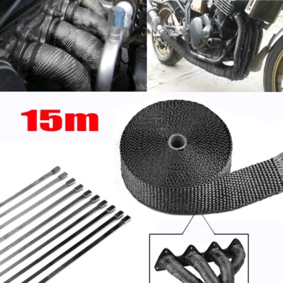Titan Hitzeschutzband 15m Auspuff Krümmer Band bis 1400° Hitzeschutz Heat Wrap - Bild 1 von 4