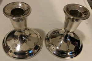 International Silver Co 4" Console Candlestick Holders Set Pair Of 2 - Bild 1 von 2