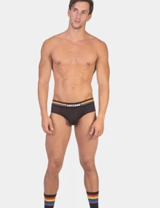 Código de barras Berlin Backless Pride Brief (negro y azul real) - Imagen 1 de 19