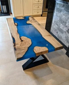 Custom Handmade Epoxy Table – Resin Dining Top, Unique Gift for Home - Picture 1 of 4