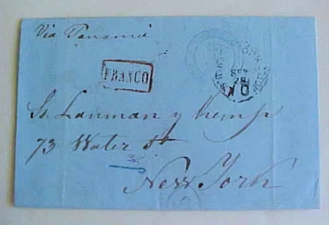 GUATEMALA 1868 FRANCO WITH LETTER Cover
