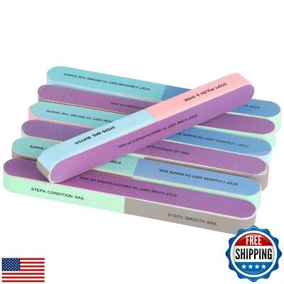 12 Pieces 7 Way Nail Files and Buffers, Professional Nail Buffing Files Buffi - Image 1 of 4