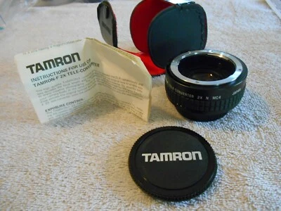 Lente Tamron-F TELE-CONVERTER 2x N MC4 FEITA NO JAPÃO + Estojo +INSTRUÇÕES Antiga. Quase perfeito! - Imagem 1 de 4