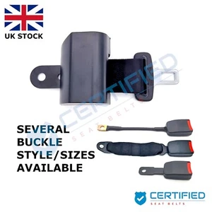 Lap Safety Seat Belt 2 Point ALR Retractable Universal Fitting E9 Rated UK Stock - Picture 1 of 2