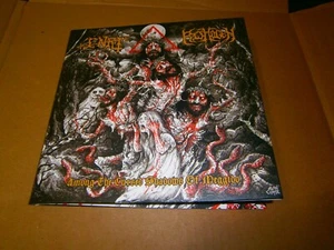 INRI / PATHOGEN - Among the Cursed Shadows of Megiddo. 7" Gatefold EP Vinyl - Picture 1 of 4