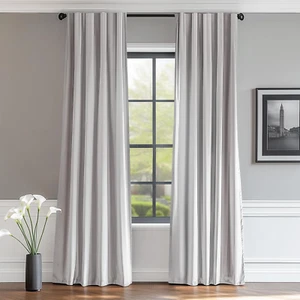 Blackout Velvet Curtains Grey Thermal Insulated Drapes for Bedroom Living Room D - Picture 1 of 8