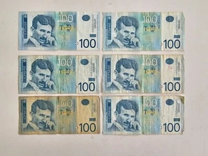 Lot de 6 Billets - Serbie / Serbia / Srbije - 100 Dinara - Imagen 1 de 10
