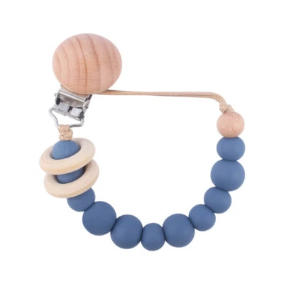 Baby Pacifier Dummy Clips Boys Girls Soother Chain Holder Strap Clip US Silicone - Image 1 of 4