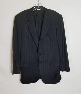 Brioni Nomentano Mens 100% Wool Striped Button Front Blazer Jacket Size 44 L - Picture 1 of 6
