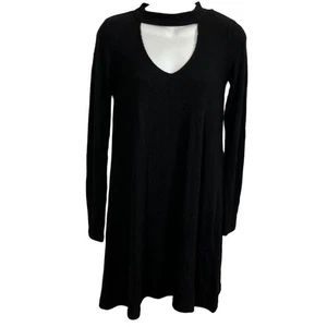 American Eagle SOFT SEXY Knit Black Long Sleeve Whimsigoth Witchy Dress Goth S - Picture 1 of 16