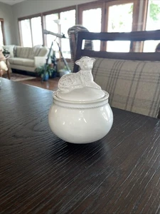 JULISKA CLEVER CREATURES “HENRI” LIDDED LAMB $82 - Picture 1 of 9