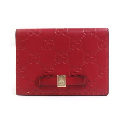 Authentisches GUCCI Guccissima Kartenetui Etui rotes Leder/goldfarben - 56405a - Bild 1 von 4