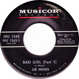 Lee Moses / Bad Girl 1967 US Funk Soul 7in Vinyl Musicor Records MU 1242 - Bild 1 von 2