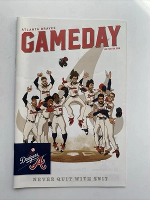 CARTOON Atlanta Braves Baseball 2018 Gameday Program SGA Brian Snitker v Dodgers - Image 1 of 2
