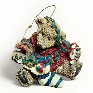 Vintage Brown Teddy Bear Christmas Tree Ornament, Similar Look To Boyd’s Bears - Picture 1 of 8
