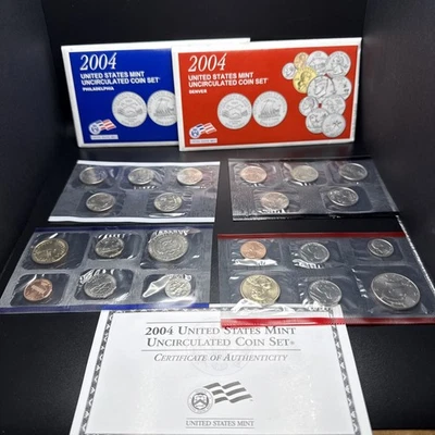 2004 Uncirculated Coin Set U.S Mint Government Packaging OGP COA - Image 1 of 2