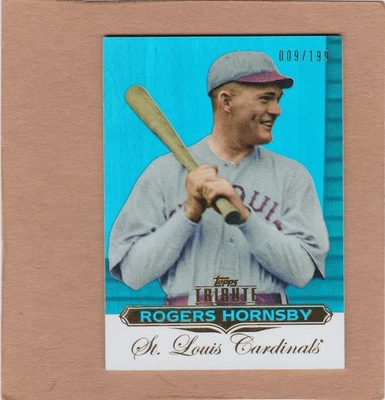 2011 Topps Tribute - Rogers Hornsby #49 Blue 009/199....EX-NM+ — 第 1/2 张图片