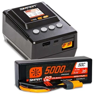 Spektrum Lipo Akku Set 11,1V 5000mAh inkl. S155 Ladegerät G2 Smart - Bild 1 von 2