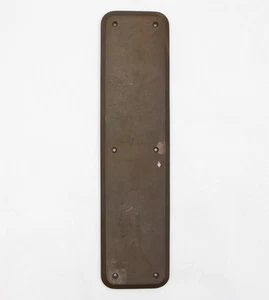 Ancien 16 po Plaque poussoir porte cercueil en bronze moulé - Photo 1/6