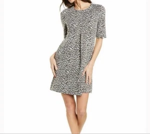 NEU mit Etikett Damen Tyler Böe Leopardenmuster Kleid M grau braun - Bild 1 von 7