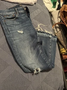 Polo Ralph Lauren Jeans donna 29 blu Astor ragazzo pantaloni denim invecchiati - Foto 1 di 5