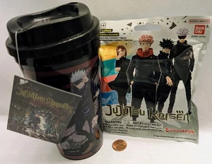 Bandai Jujutsu Kaisen.Blind Gashapon Figure+Reusable 7" Tumbler Cup.Round 1 - Picture 1 of 3