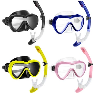 Snorkel Set, Anti-Fog Diving Mask, Comfortable Adult Scuba Mask, Snorkeling Gear - Picture 1 of 20