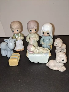 Precious Moments Nativity Playset Incomplete Christmas PVC 3" Figures  - Picture 1 of 8