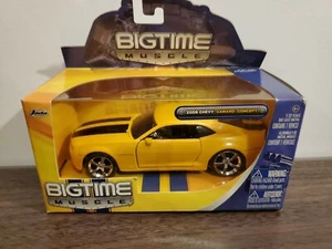 2006 CHEVY CAMARO CONCEPT Jada ✰ yellow black stripe✰ 2010 BIGTIME MUSCLE✰1:32 - Picture 1 of 7
