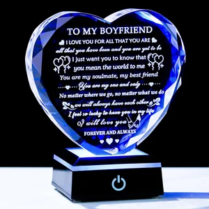 Romantic Gifts for Boyfriend with Colorful LED Base Anniversary Birthday Gifts f - Picture 1 of 6