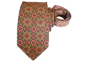 J. CORBATA HOMBRE TRIPULACIÓN AMARILLA, VERDE/FLORAL ANCHO: 3.5/8" LARGO: 56" - Imagen 1 de 3