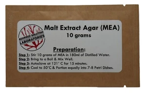 Malt Extract Agar (MEA) 10 grams - Great For Growing Mushrooms! - FREE SHIPPING - Picture 1 of 6