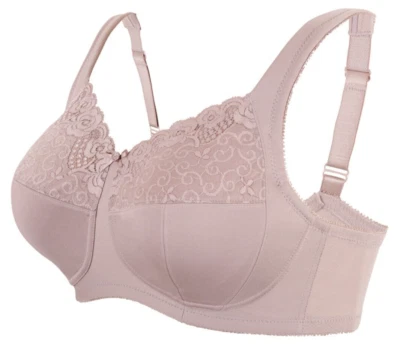 Sujetador Glamorise COMFORT LIFTING Talla Grande Taupe 50H (Correas Acolchadas) INALÁMBRICO NUEVO Foto 1 de 4