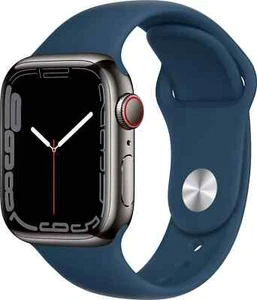 Apple Watch Series 7 41mm 45mm GPS +WIFI + LTE UNLOCKED Stainless Steel - Good - Picture 1 of 4