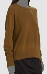 Maglione pullover donna Vince $395 marrone lana girocollo maglia cashmere taglia M - Foto 1 di 3