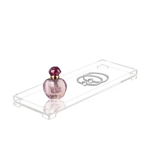 Vanity Bathroom Tray Acrylic Rectangle Decorative Catchall Organizer Storage Tra - Picture 1 of 7