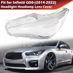 Cubierta transparente del faro delantero izquierdo para Infiniti Q50 2014-2021 - Imagen 1 de 8