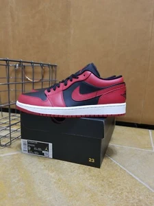 Nike Air Jordan 1 Low Retro Reverse Bred Gym Red Black 553558-606 Size 9 men's - Picture 1 of 11