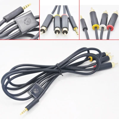 100% OFFICIAL GENUINE MICROSOFT AV AUDIO VIDEO CABLE CORD FOR XBOX 360 E (RCA) - Image 1 of 4