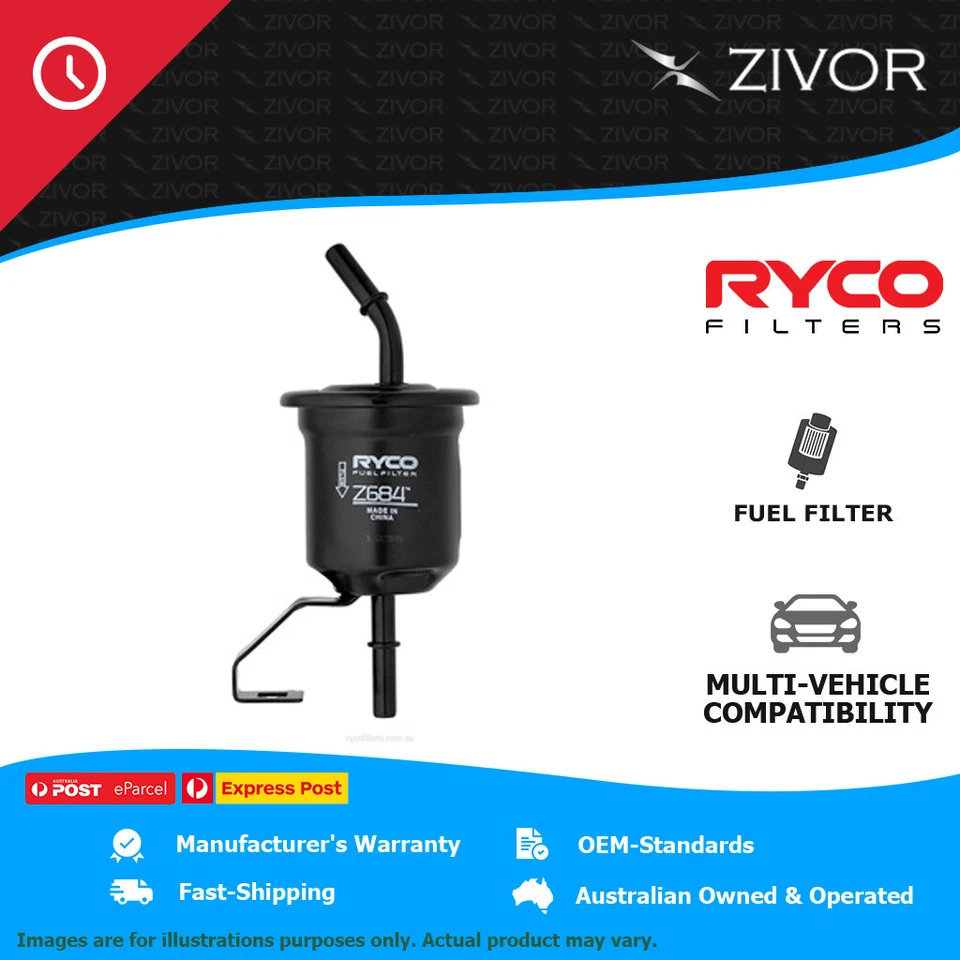 New RYCO Fuel Filter In-Line For TOYOTA HILUX TGN16R 2.7L 2TR-FE Z684 - image 1 of 4