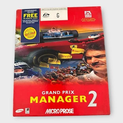 Microprose Grand Prix Manager 2 II PC CD-ROM Big Box Edition 1996 WITH VHS! - Image 1 of 4
