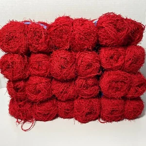 Kirschrot Scrubby Garn 24 Knäuel Lot 3,5 Unzen pro Dream Weaver Hergestellt in den USA - Bild 1 von 12