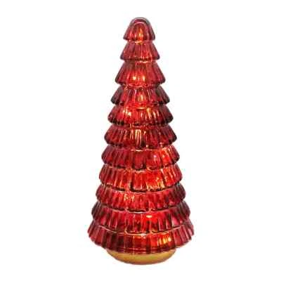 St. Nicholas Square® Red Glass LED Tree Table Decor - Image 1 of 4