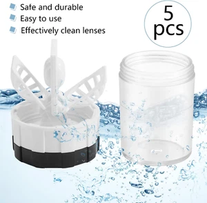 5 Pcs Contact Lens Barrel Cases Contact Lens Cleaner Contact Washer Manual Ro... - Picture 1 of 12