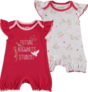 Harry Potter Infant Baby Girls' 2-Pack Romper Bodysuit, Size 18 Months - Picture 1 of 1