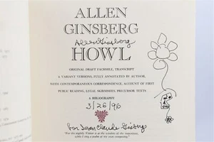 GINSBERG Howl ENVOI AUTOGRAPHE 1986 - Picture 1 of 1